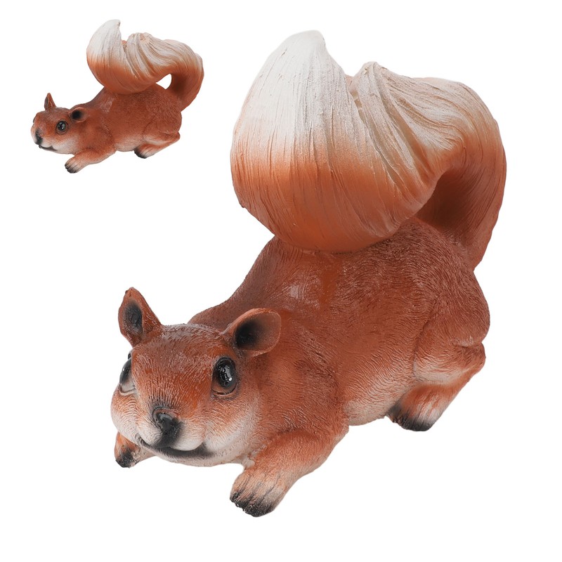 Squirrel Garden Decor Outside Funny Resin Statue Courtyard Balcony Outdoor