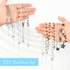Sureio 10 Pcs Y2K Gothic Necklace Set Silver with Star