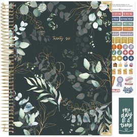 bloom daily planners HARDCOVER 2026 Planner (January to December) - 8.5” x 11” Weekly & Monthly Dated Agenda Organizer Book with Stickers & Tabs - Eucalyptus, Green