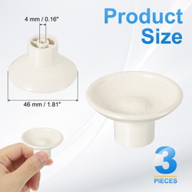 PATIKIL Bifold Door Hardware, 3Pcs 3.8 Inch Bi-Fold Door Pull Knob Cabinet Knobs Bifold Closet Door Hardware Repair Part Kit for Folding Closet Sliding Door, White