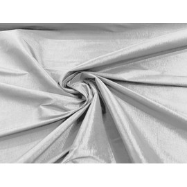 New Creations Fabric & Foam Inc, 58" Wide Medium Weight Stretch Two Tone Taffeta Fabric, Stretch Fabric for Bridal Dress Clothing Custom Wedding Gown (Silver, 10 Yards)