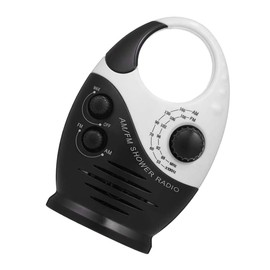 SHINEOFI Waterproof AM/FM Shower Radio Portable Bathroom Speaker for Indoor Outdoor Use Adjustable Volume Waterproof Radio for Camping Travel and Emergency Situations