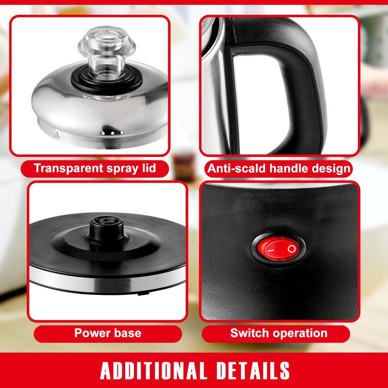 Happybuy 12-Cup Electric Coffee Percolator with Stainless Steel Construction, Heat-Resistant