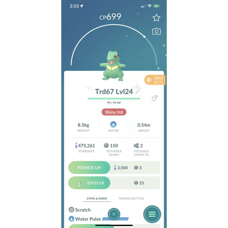 Pokémon Go Shiny ✨TOTODILE✨