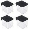 Fobufue 4 Pcs Pegboard Accessories with Lid, 3.9 X 3.2