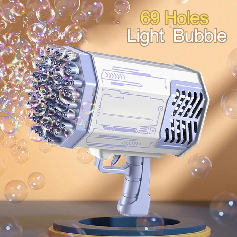 69 Holes Automatic Bubble Maker Kids Outdoor Electric Bubble Machine