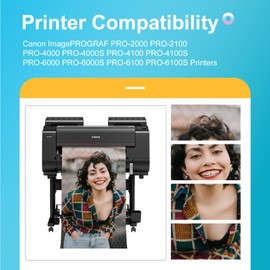 YOUEXPERT PFI-1700 Photo Cyan Pigment Remanufactured Ink Cartridge for Canon PFI-1700 PFI-1700PC 0779C001AA imagePROGRAF Pro2000, 2100, Pro 4000s, 4100, 4100S, 6000s, 6100, 6100S Printers (700ML)