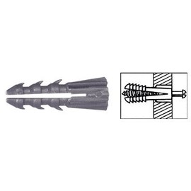 CRL 1/4" Plastic Screw Anchor without Shoulder - 100 Each