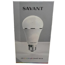 Savant A19, Color LED Smart Light Bulb App Controlled