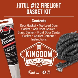 Jotul Wood Stove #12 Firelight Gasket Kit W/cement *FREE Shipping!*