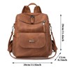Wisebom Women Backpack, Anti theft backpack, Casual PU leather backpack