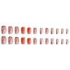24 Clear Amber INS Faux Nails with Gold Plated -