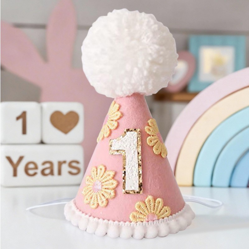 Heyiminy Daisy First Birthday Keepsake Crown, Decorative Photo Prop &