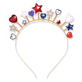 American Flag Headband for Women Girls 4 th of July Headband Star Red White Blue Patriotic Hairband Memorial Day Party Favors