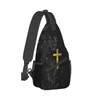 MANQINF Jesus Christian Cross Sling Bag,Casual Crossbody Backpack Shoulder Chest