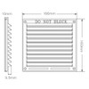 Rytons 6X6 Louvre Ventilation Grille with Flyscreen - Black