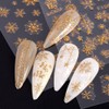 Glitter Gold Snowflake Nail Stickers Christmas Nail Art Stickers Winter