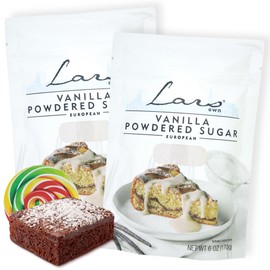 Sweetzo - Vanilla Powdered Sugar, For Baking, Donuts, Pancakes and More, Bulk Bags, 6 Ounces Each (Pack of 2)