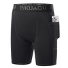 RIKUAOU Youth Boys Compression Shorts with Side Pockets, Kids Athletic