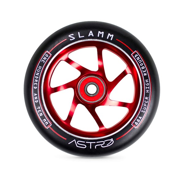 Slamm Scooters Slamm Astro Skateboard Wheels, Unisex Adult, Red (Network), 110 mm