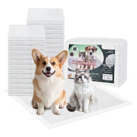 Dog and Puppy Eco-friendly Diapers with Leak-Proof Quick-Dry Design for Potty Training Pack of 50Color: White, Size: Pack of 50