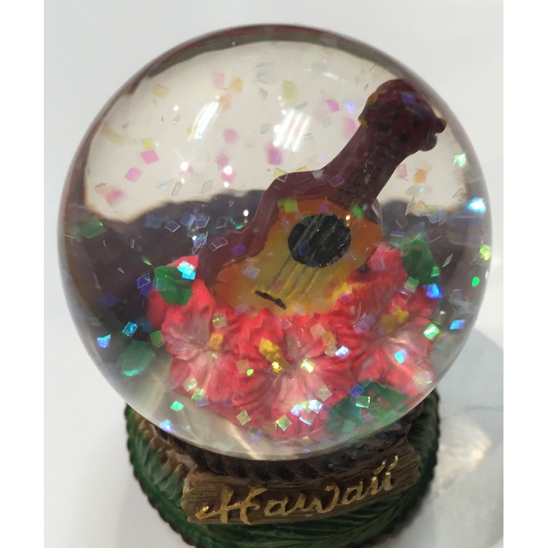Snow Globe Ukulele Hawaiian Design 3 inches