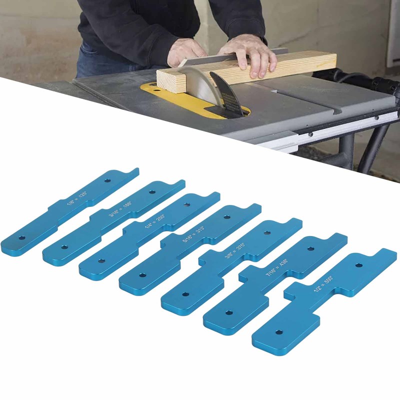 7Pcs Gauge Block Set Aluminum Alloy Saw Table Setup Bars