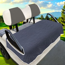 YOKYHOM Golf Cart Seat Covers, Warm Gray Golf Cart Seat Towel Blanket Keeps Seat Cool and Clean, 100% Microfiber, Suits EZGO, Yamaha, Club Car and More 2-Seat Golf Carts, 51''x 31''