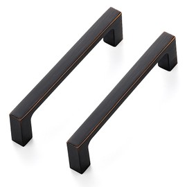 Ravinte 10 Pack Solid 4 Inch Kitchen Square Cabinet Handles Oil-Rubbed Bronze Cabinet Pulls Drawer Pulls Kitchen Cabinet Hardware Kitchen Handles