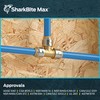 SharkBite Max 1/2 Inch Tee, Push to Connect Brass Plumbing