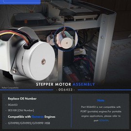 0G6453 Stepper Motor Assembly - Compatible with Generac Guardian GTH990 HSB Generator - Replace# 0E5108