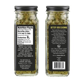 Watkins 1868 Organic Grilling Buttery Herb Seasoning, 3.3 oz (Pack of 1)