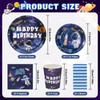 DANXIAN Space Party Tableware Set, Space Children's Birthday Decoration, Astronaut