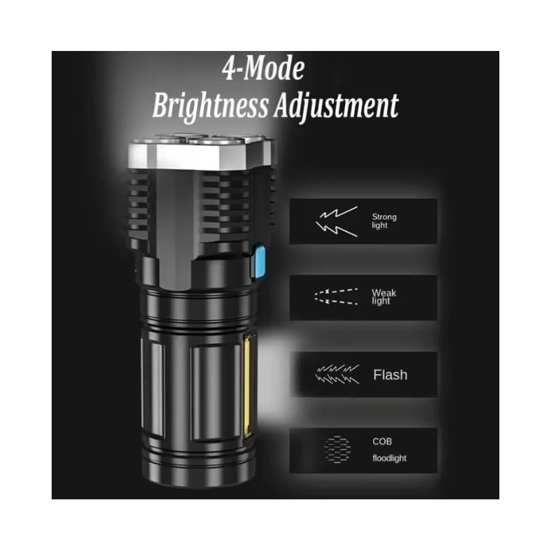 Voltstech Super Bright 4-LED Flashlights High Lumen, 1000LM Powerful Tactical