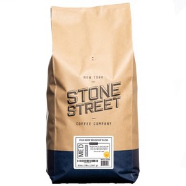 Stone Street Cold Brew Coffee Beans, Breakfast Blend, Low Acid, 100% Arabica, Gourmet Coffee, Medium Roast, Whole Bean, 5 LB