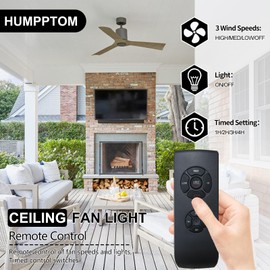 Humpptom Ceiling Fan Remote Control Kit, Small Size Receiver Ceiling Fan Remote Control Control for Hunter/Harbor Breeze/Westinghouse/Honeywell Ceiling Fan Humpptom Small Size