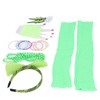80s Earring Neon Headband Set Accessories Silicone Light Bracelets Headband