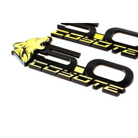 Coyote Badge Shop - V4 Coyote 5.0" Fender Badges (Pair) - Yellow
