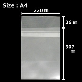 Kakukay KOF-220 OPP Bag, Clear Pocket, With Lid, A4, 20 Sheets