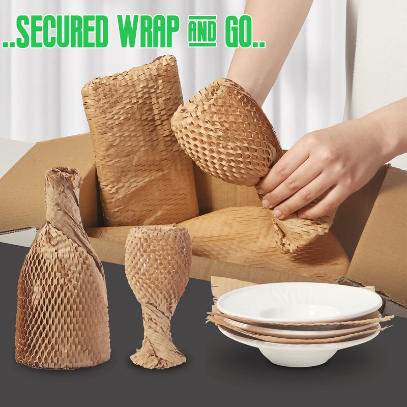 Brown Honeycomb Paper Packaging, 30cm X 30M Brown Packing Paper