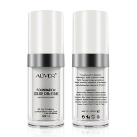 Aliver Colour Changing Liquid Foundation, BB Cream Makeup Base, Concealer & Hydrating Moisturizer for All Skin Tones, SPF15, Pack of 1