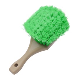 Nanoskin Professional 20-Inch Angled Tire & Wheel Cleaning Brush - Durable Green Polystyrene Bristles for Effective Auto Detailing, Gentle Car Wash Tool | Long-Handled Scrub Brush for Trucks and RVs