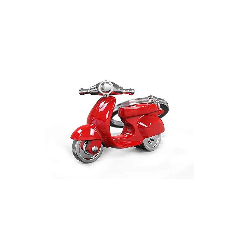 Meta(l)morphose® MTM933-01 Metal Keychain, Scooter, Red 7, Key Ring, Key