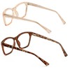 V.W.E. 2 Pairs Women Large Translucent Optical Frame Reading Glasses