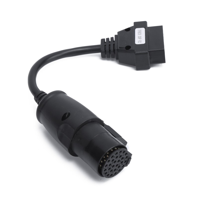 OBD2 30Pin‑16Pin Diagnostic Cable Adapter 250mm/9.8in Length Replacement for IVECO