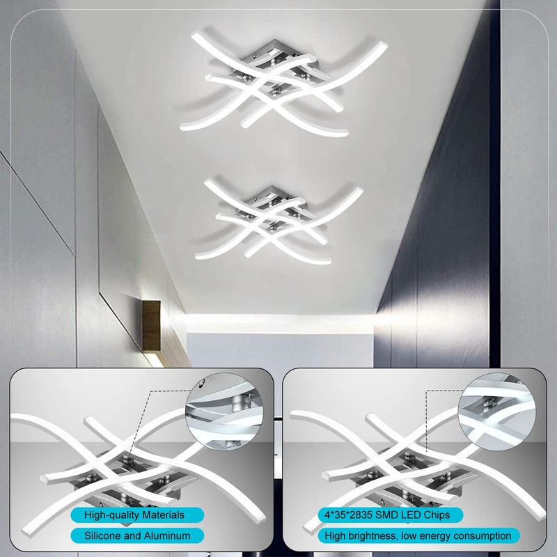 LED Ceiling Light, 27 W Ceiling Light, 6000 K Cool