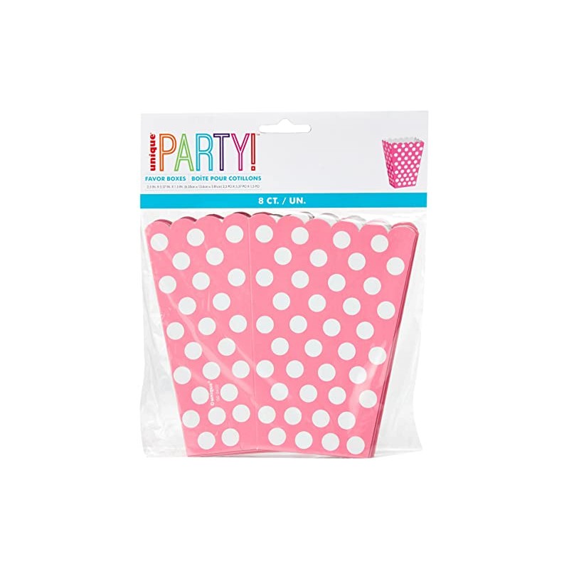 Unique Party 59295 - Hot Pink Polka Dot Popcorn Treat