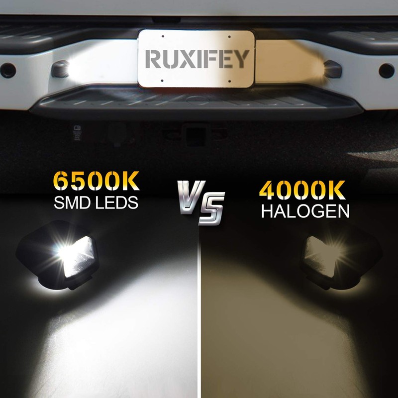 RUXIFEY - Luces LED para placa de matrícula trasera de