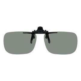 VS EYEWEAR Clip On Flip Up Polarized Sunglasses, C1, Gray, Deep Rectangular