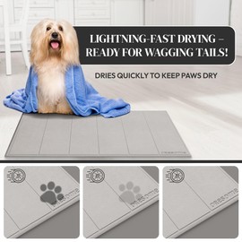 OResome Stone Mat for Dog Bowls - Premium Stone Drying Mat for Dog Water Bowl - Ultra-Absorbent, Fast-Drying Stone Dog Bowl Mat for a Clean & Dry Floor - Stone Mat for Messy Drinkers and Pet Lovers!